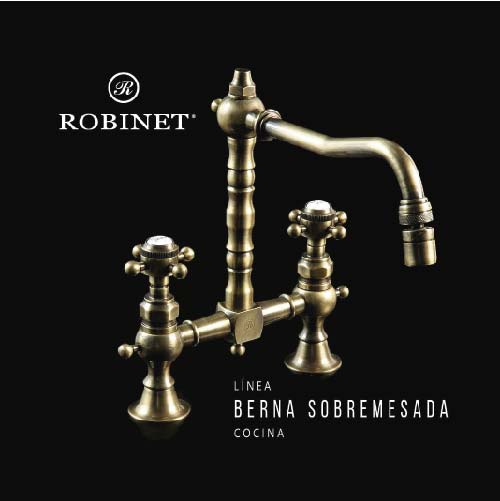 Grifería para cocina doble comando - Linea Berna Sobremesada - Robinet